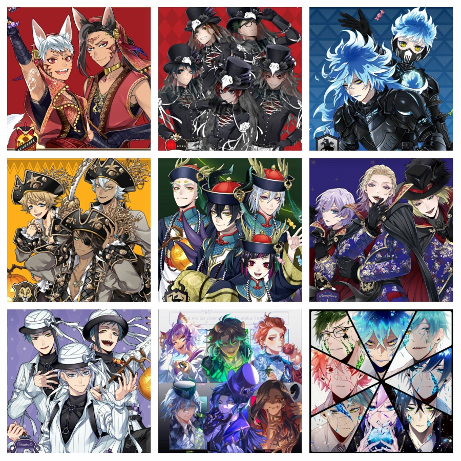 Embroidery Embellishments - Twisted-Wonderland Anime Diamond Art Painting Fantasy