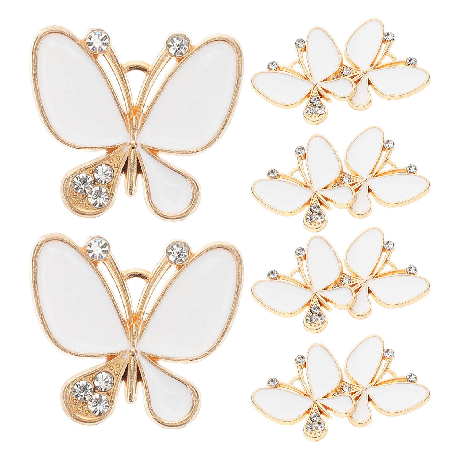 Embellishment Crafts - 30pcs Phone Shell Decorations Butterfly Rhinestone
