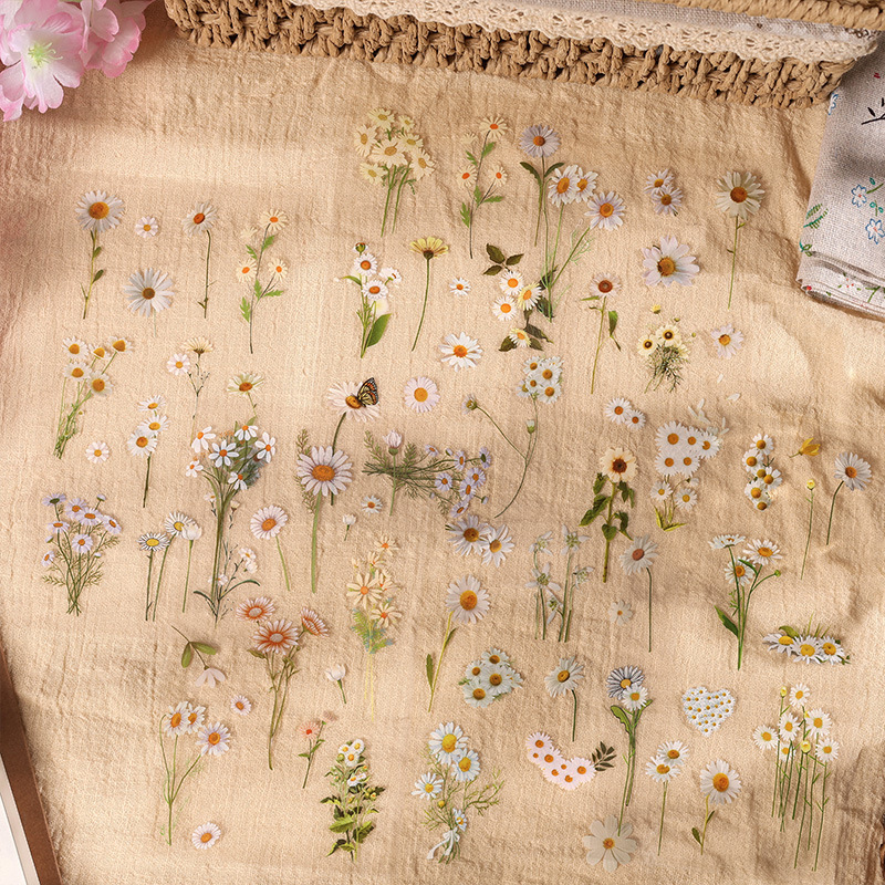 Embellishments For Scrapbooking - 6pcs/pack Retro Plant & Flower Daisy