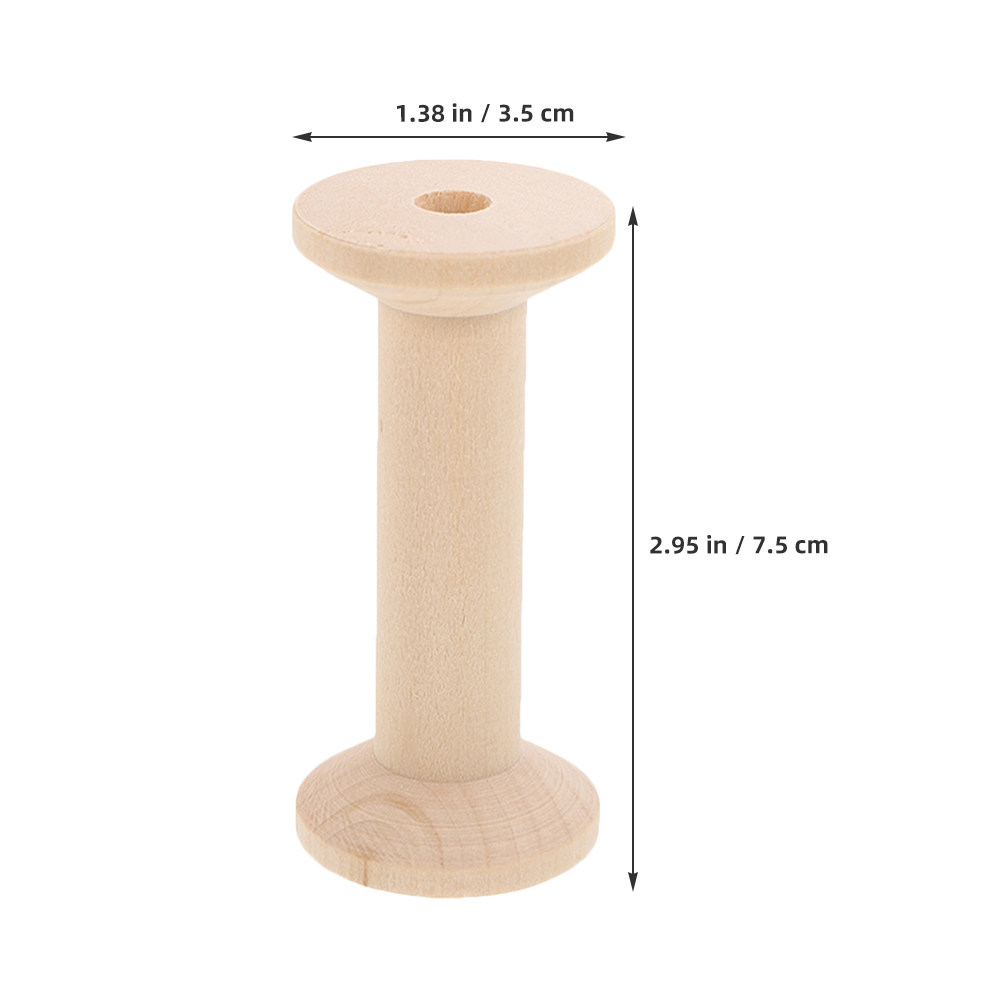 4Pcs Wooden Thread Spools Set  – Embroidery Craft recenzja i cena