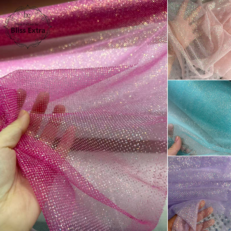 Shimmering Glitter Tulle Fabri – Sequin Fabric Panel recenzja i cena