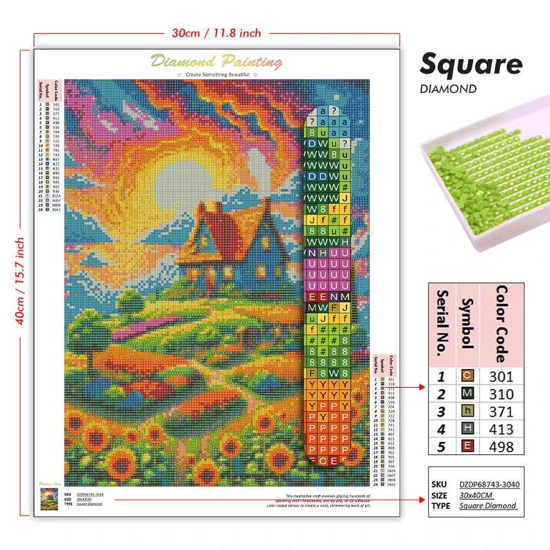 1PC frameless Diamond Painting – Embroidery Embellishments recenzja i cena