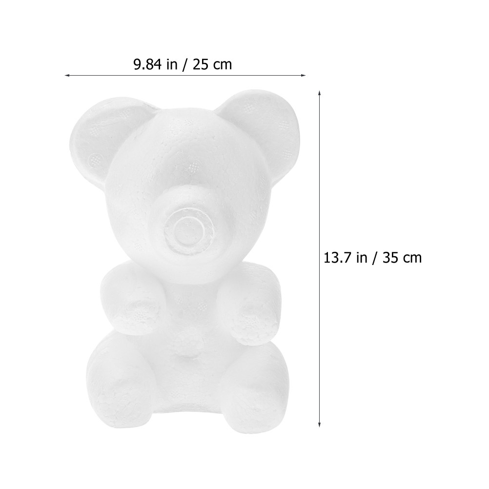 2Pcs White Foam Bear Ornament  – Embellish Craft recenzja i cena