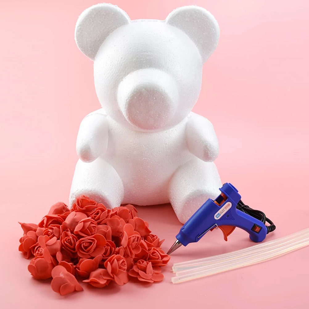2Pcs White Foam Bear Ornament  – Embellish Craft recenzja i cena