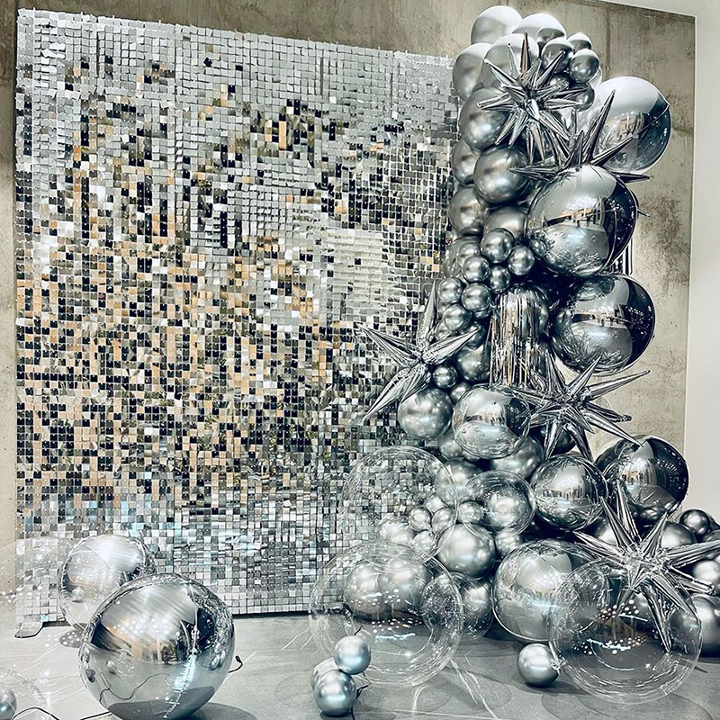 18Pcs Silver Shimmer Wall Pane – Sequin Fabric Panel recenzja i cena