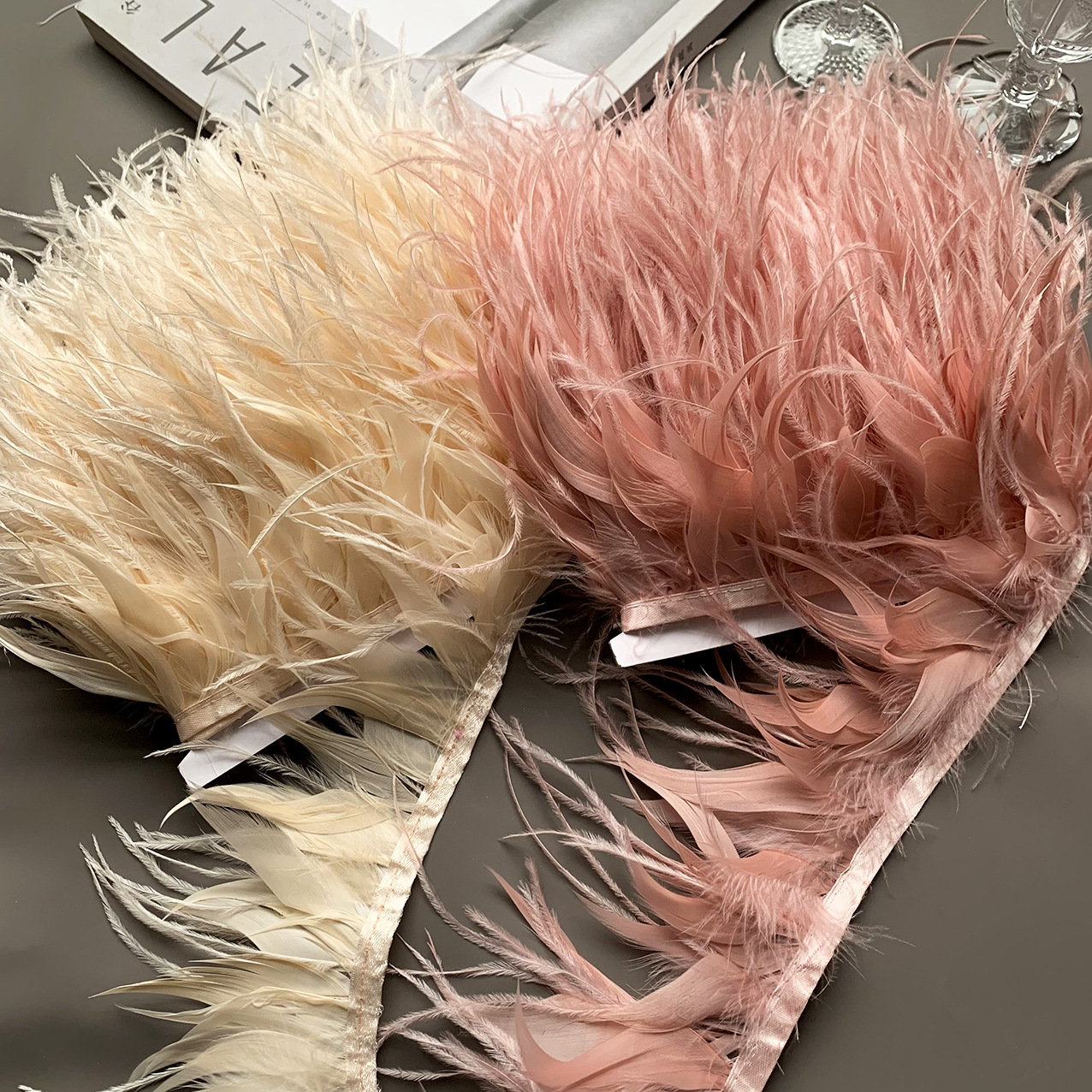 10M Colorful Ostrich Feather T – Fringe Ribbon Sewing recenzja i cena