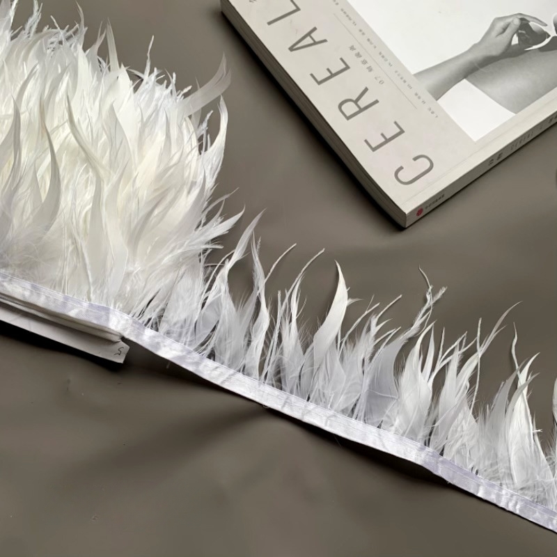 10M Colorful Ostrich Feather T – Fringe Ribbon Sewing recenzja i cena