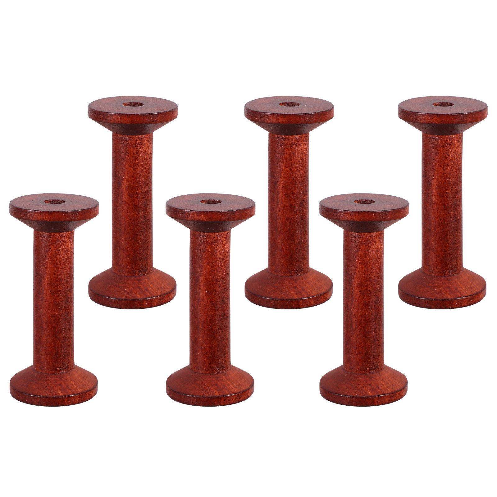 6Pcs Smooth Wood Thread Spools – Embroidery Craft recenzja i cena