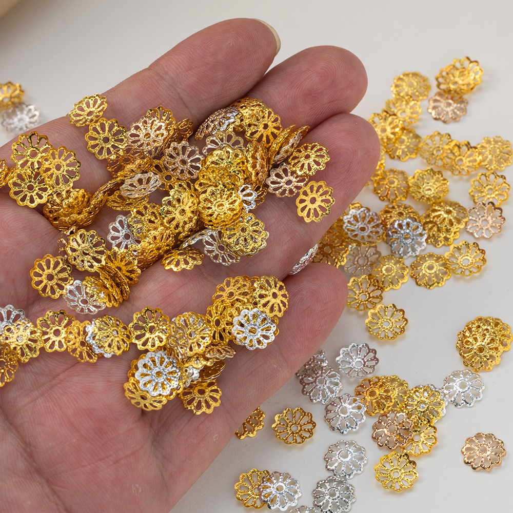 200pcs 7/9mm Filigree Flower H – Embellishment Crafts recenzja i cena