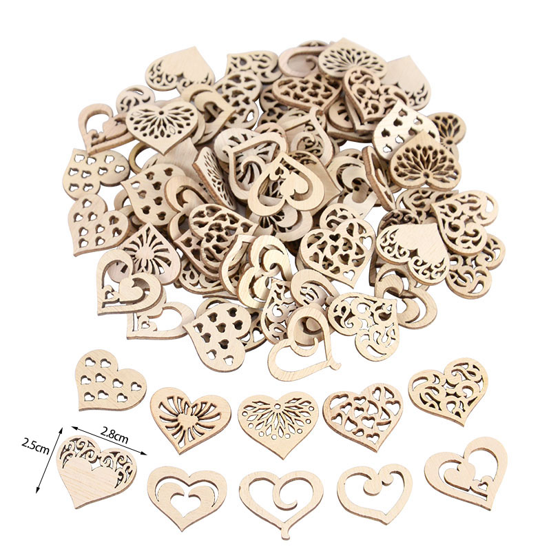 50/100pcs Hollowed Heart Patte – Embellishments For Scrapbooking recenzja i cena
