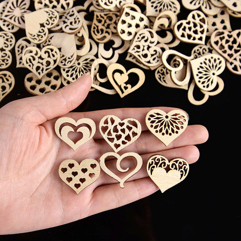 50/100pcs Hollowed Heart Patte – Embellishments For Scrapbooking recenzja i cena