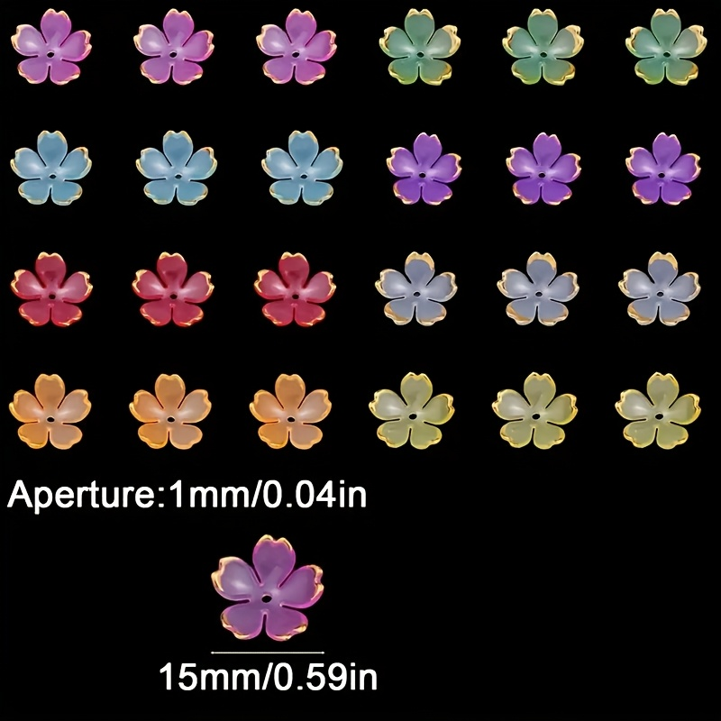200/100pcs 15mm Colorful Acryl – Embroidery Embellishments recenzja i cena
