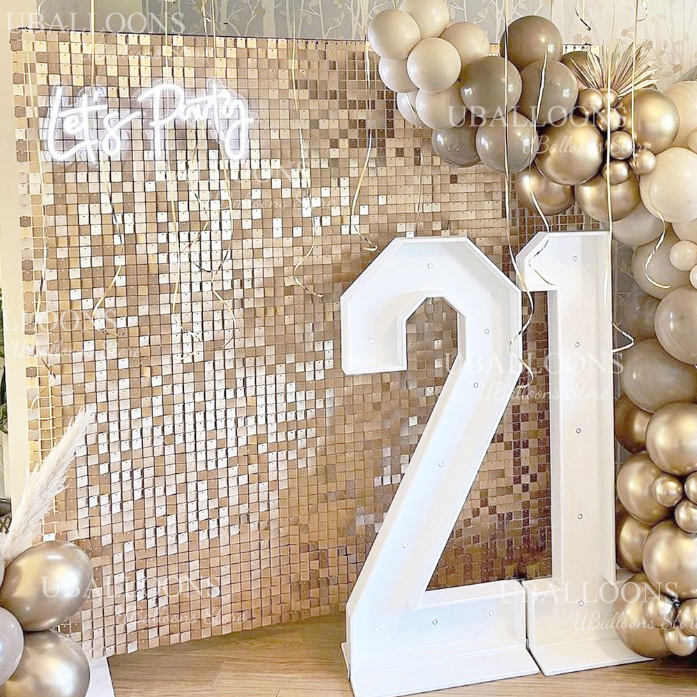 Matte Beige Gold Shimmer Sequi – Sequin Fabric Panel recenzja i cena