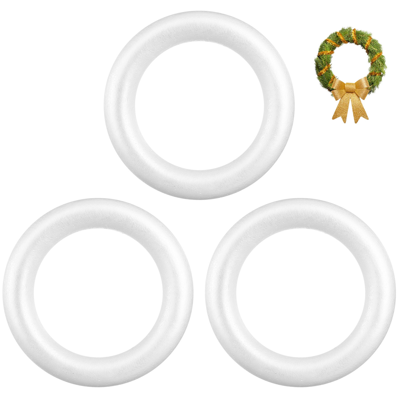 3Pcs White Foam Wreath Circle  – Embellish Craft recenzja i cena