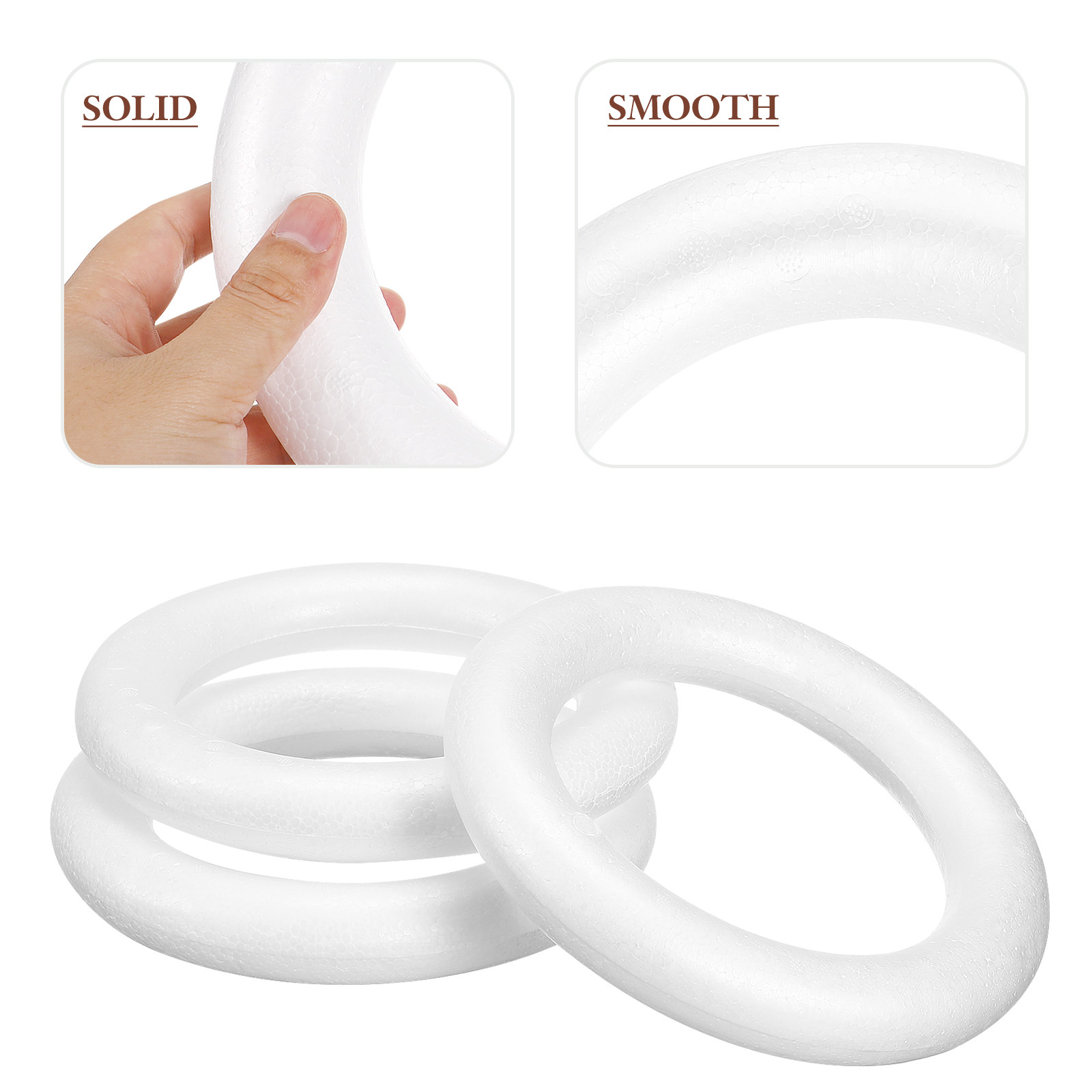 3Pcs White Foam Wreath Circle  – Embellish Craft recenzja i cena