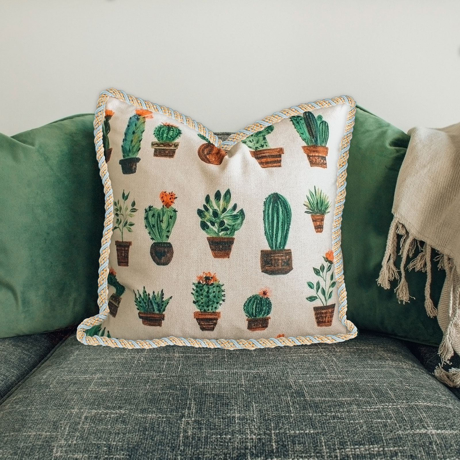 Decorative Sofa Cushion Rope P – Cord Trim Twisted recenzja i cena