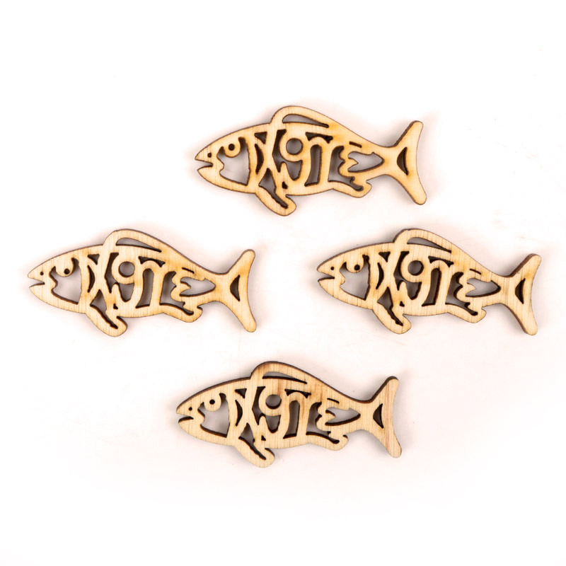 Wooden Cute Fish Shape Arts Pa – Embellishments For Scrapbooking recenzja i cena