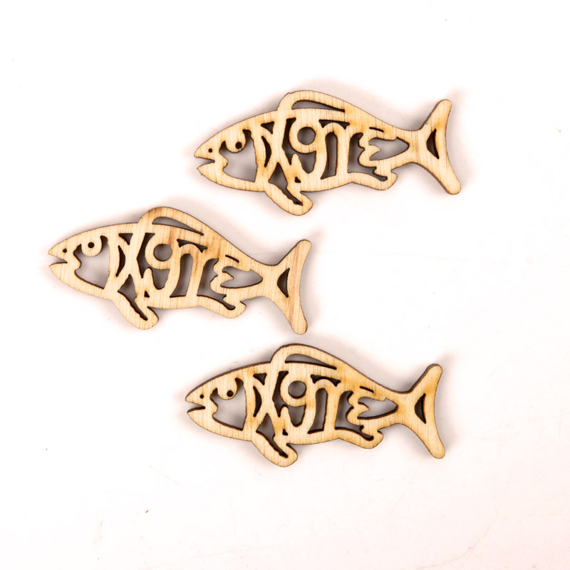Wooden Cute Fish Shape Arts Pa – Embellishments For Scrapbooking recenzja i cena