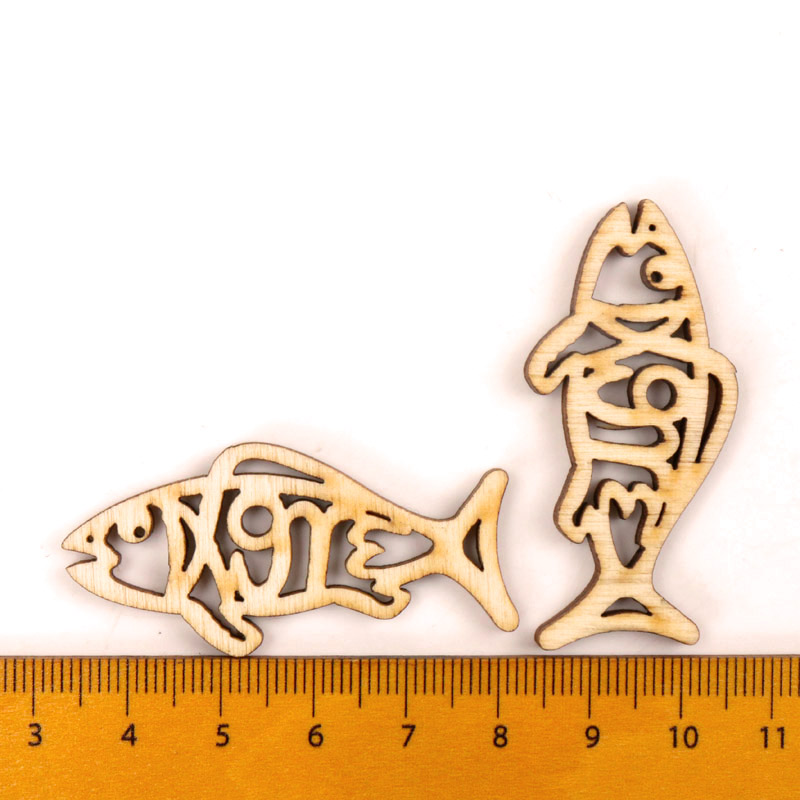 Wooden Cute Fish Shape Arts Pa – Embellishments For Scrapbooking recenzja i cena