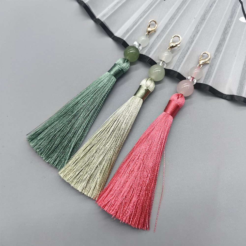 8cm Lobster Clasp Tassel Charm – Beaded Trim Fringe recenzja i cena