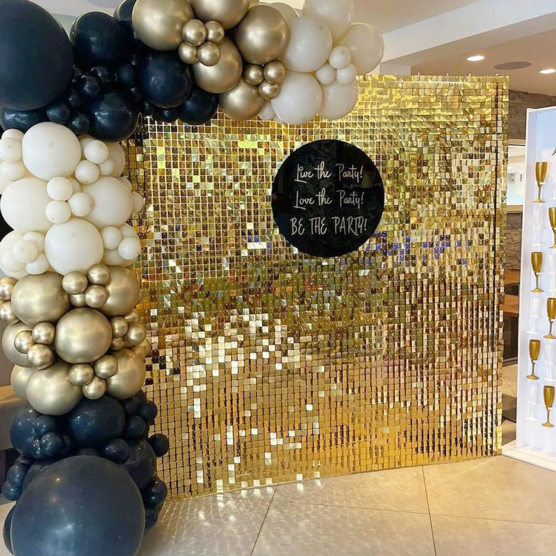 6-27 Pcs Light Golden Shimmer  – Sequin Fabric Panel recenzja i cena