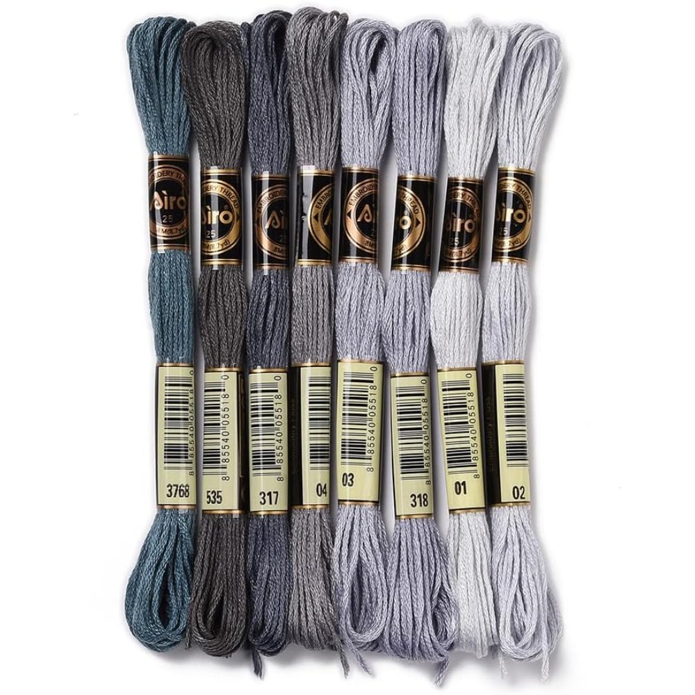 8 Skeins 70 Yards Grey Friends – Embroidery Embellishments recenzja i cena