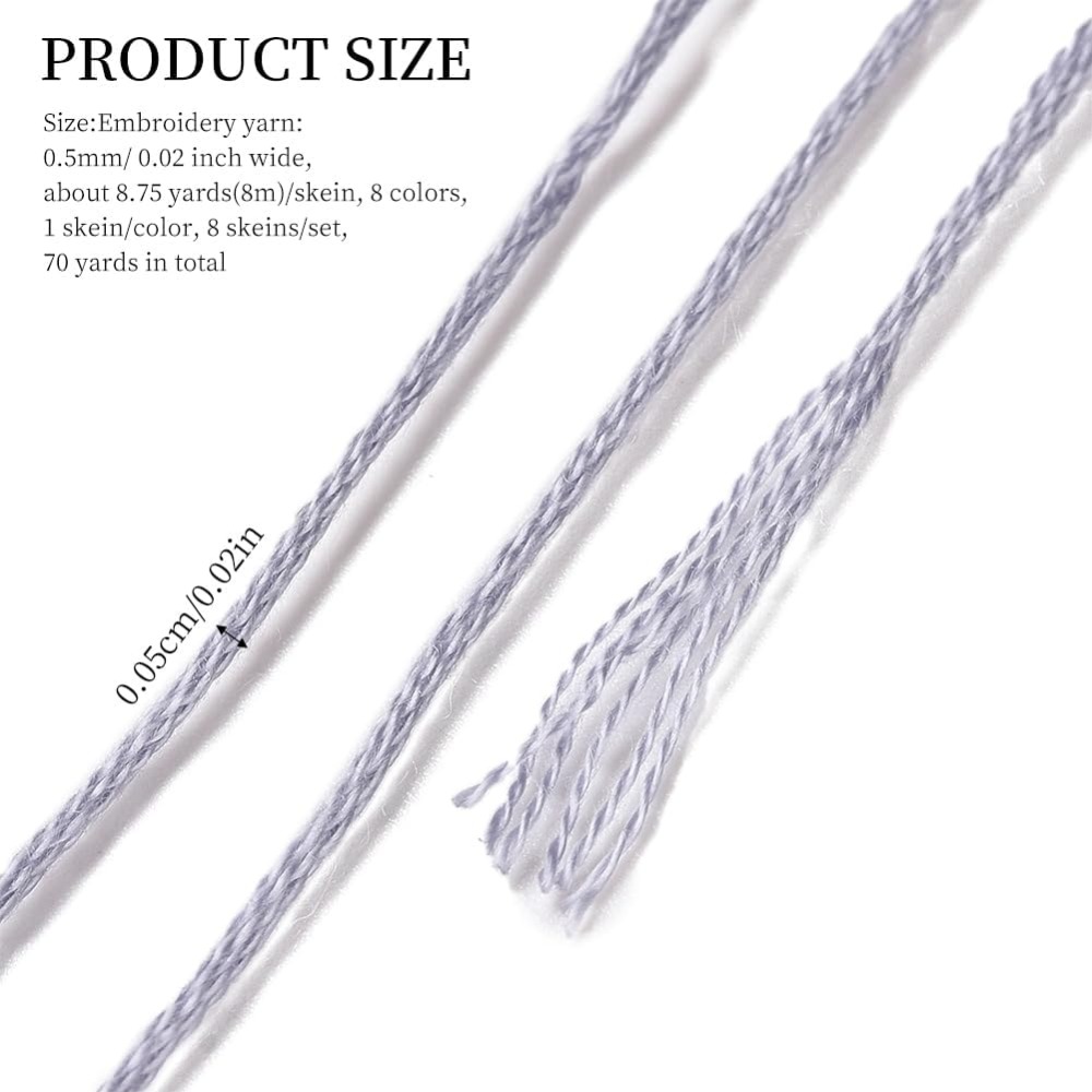 8 Skeins 70 Yards Grey Friends – Embroidery Embellishments recenzja i cena