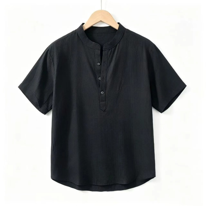 Men Cotton Linen Short-Sleeve  – Embellish Knit recenzja i cena