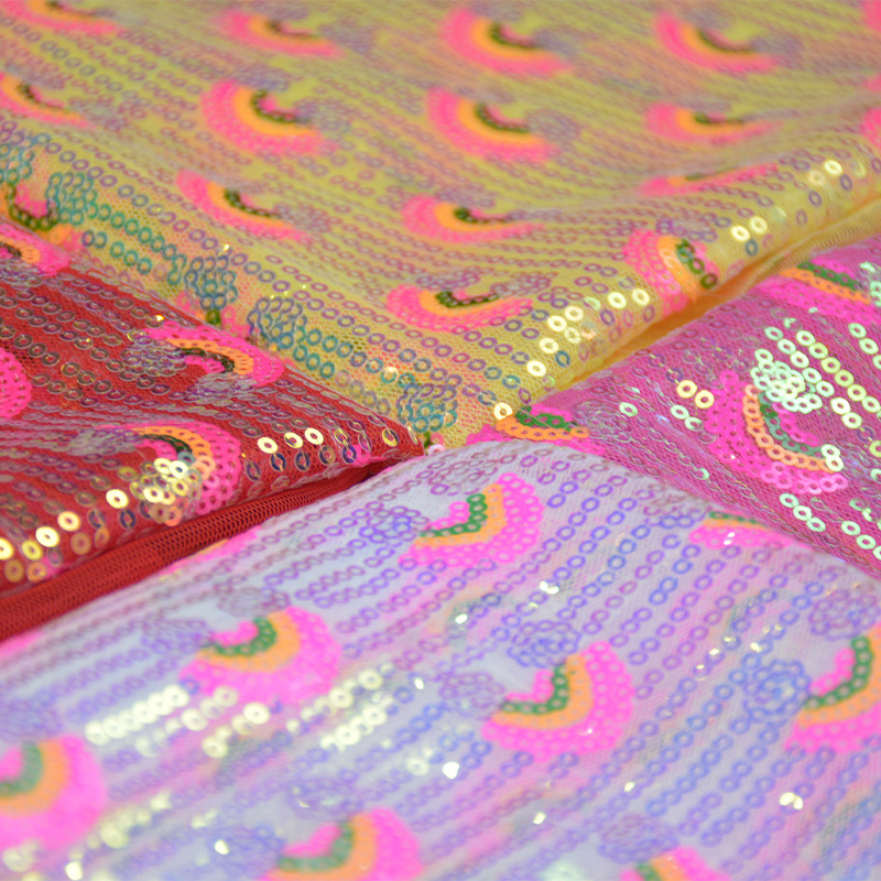 3mm Rainbow Sequin Glitter Fab – Sequin Fabric Panel recenzja i cena