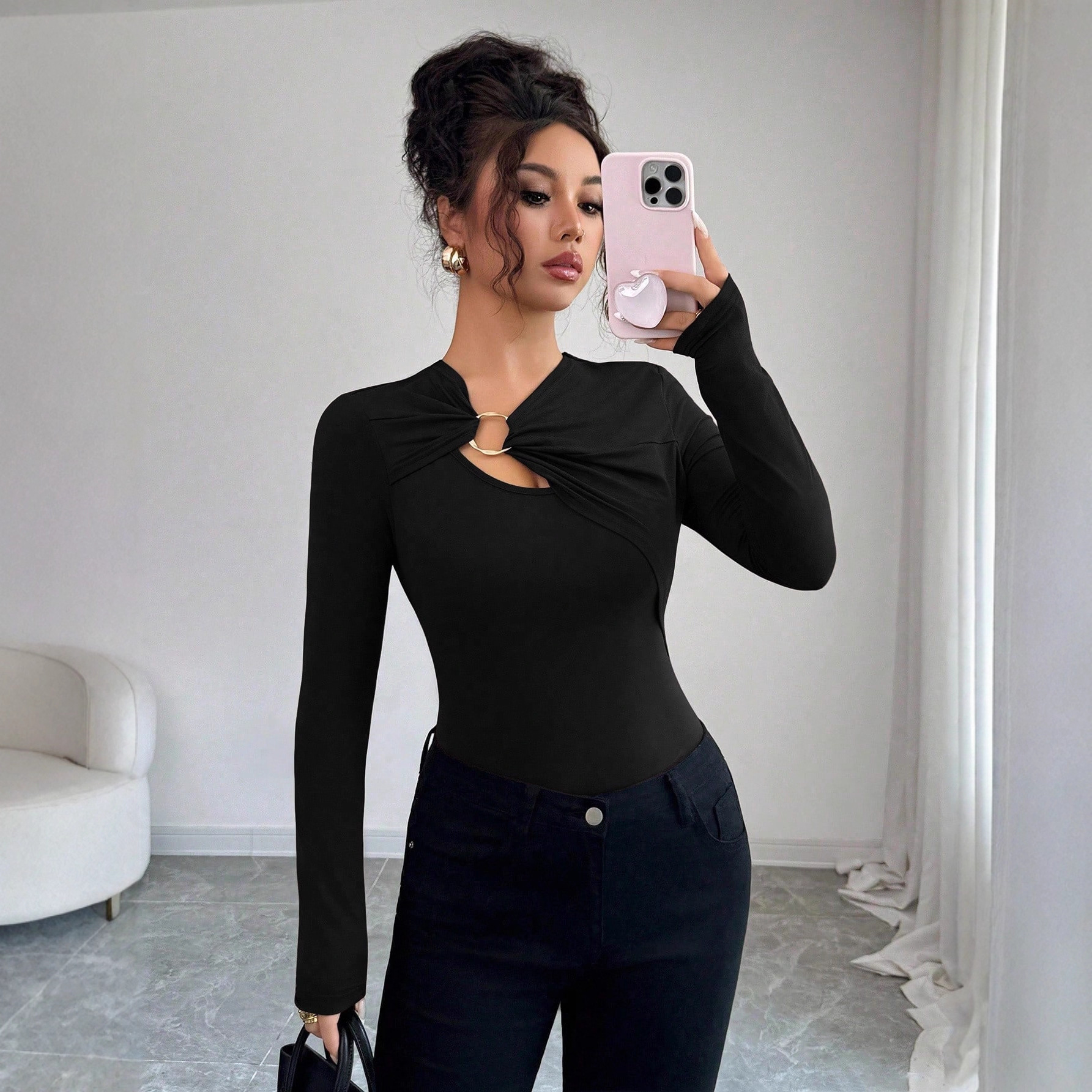 Spring/Autumn O Ring Cutout Tw – Embellish Knit recenzja i cena
