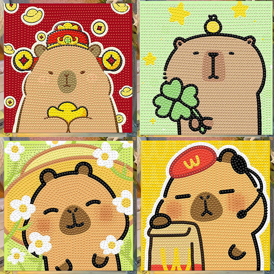 Cartoon Capibala Crystal Diamo – Embroidery Embellishments recenzja i cena