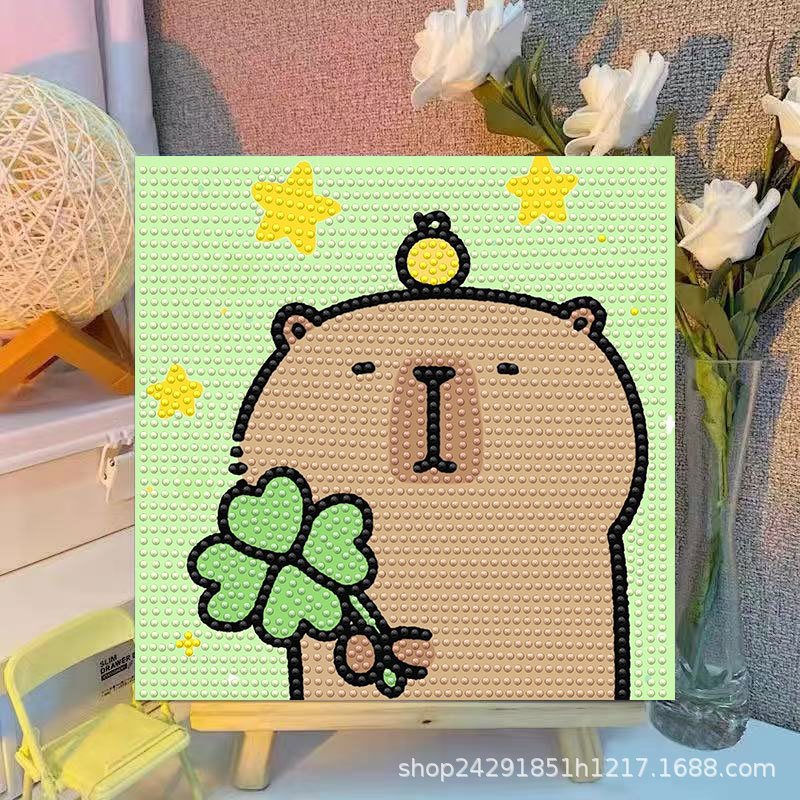 Cartoon Capibala Crystal Diamo – Embroidery Embellishments recenzja i cena