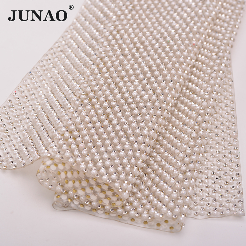 JUNAO 24*40cm Hotfix Pearl Rhi – Hotfix Rhinestone Sheet recenzja i cena