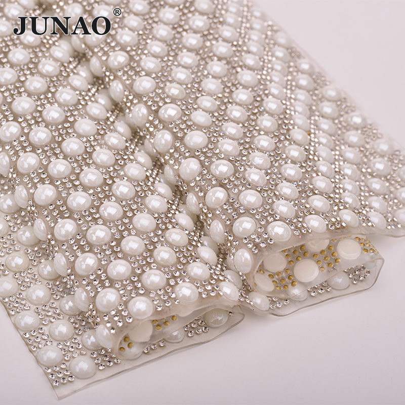 JUNAO 24*40cm Hotfix Pearl Rhi – Hotfix Rhinestone Sheet recenzja i cena
